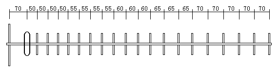 comma frequenza 900MHz di antenna direzionale make