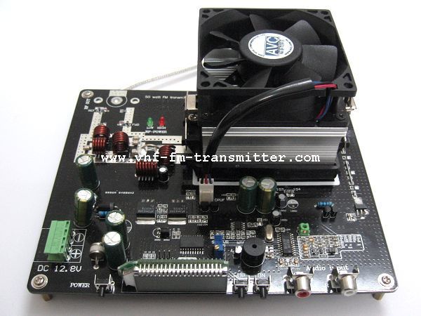 FMUSER 50W FM Radio Stereo Professional PLL Transmitter Board V2.0 + Catu daya