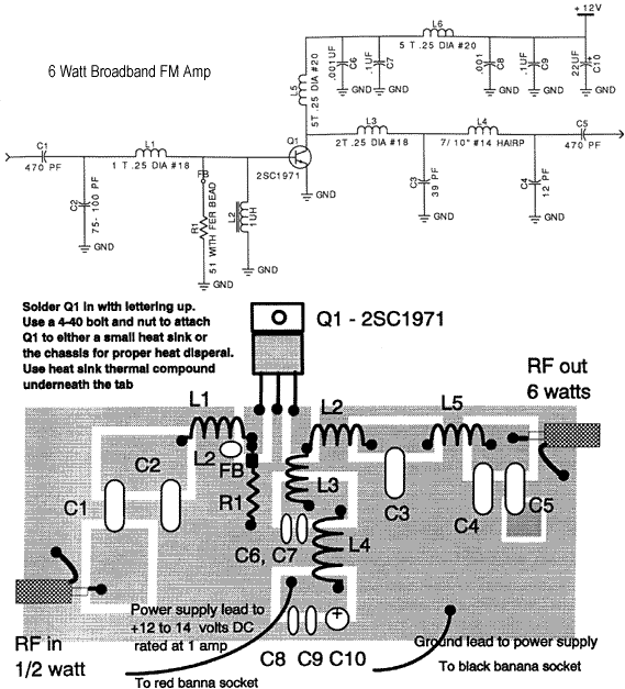 C1941 Amplifier 6W circuit