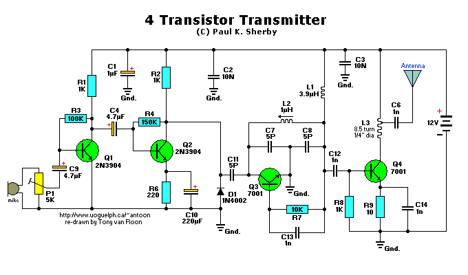 4 Transistor Sändare