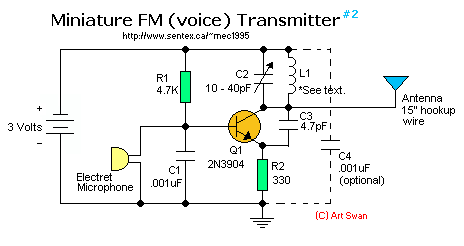 miniatyr fm stemme transmitter