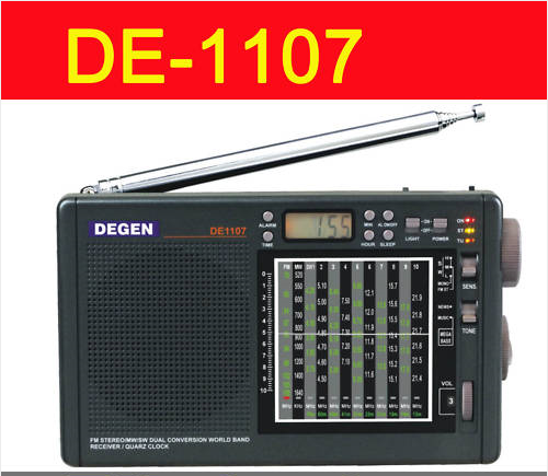 DEGEN DE1107 ЛІЧБАВЫЯ ЧАСЫ FM / AM / SW мульты радиодиапазоне