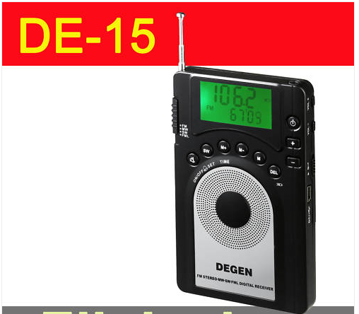 DEGEN DE15 DSP DIGITAL FM AM SW SUPER RADIO WORLD SLIM