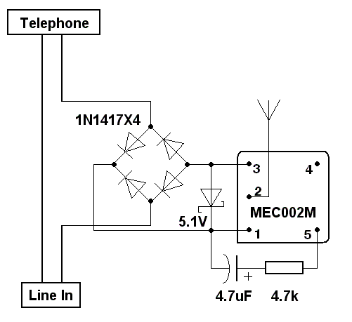 Monitor de teléfono pasiva con MEC002M