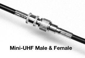 Mini UHF moški in ženski konektorji