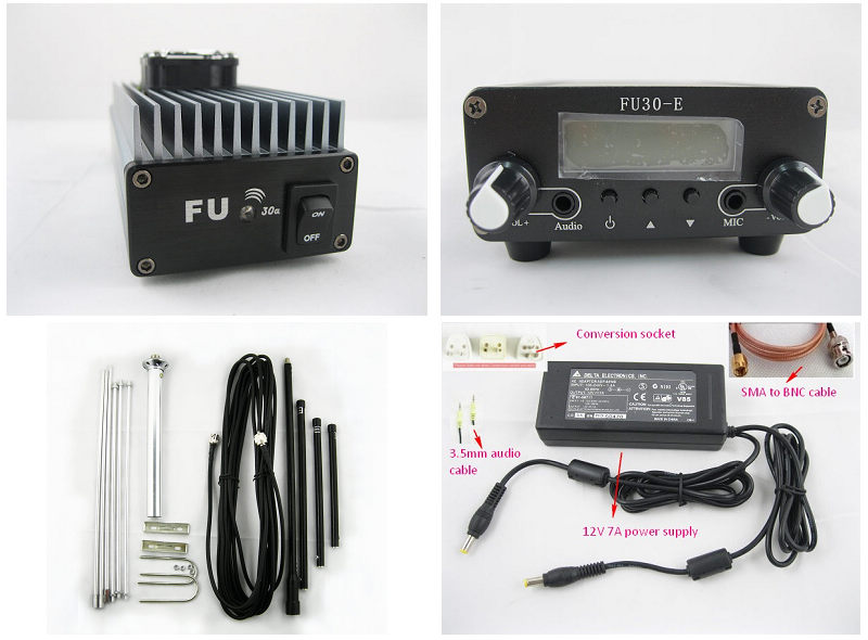 Kit de sistema de amplificador de potência de saída FM