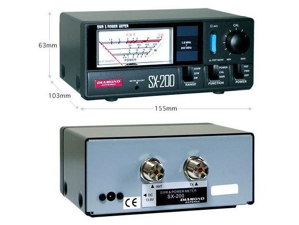 Freeshipping диамант електромера SX-200 5w 20w 200w 400w Захранване и SWR Meter electornic м 1.8-200MHz