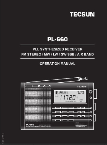 Descarregar TECSUN PL-660 Ràdio Manual d'Anglès PDF