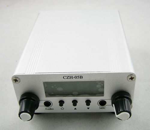 10stk FMUSER 0.5W CZH-05B PLL 87-108MHz FM-sender Broadcast stereomikrofon + GP100 1/4 bølge antenne + strømforsyningssæt