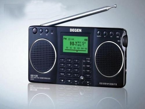 Degen DE1128 FM MW tarjeta SD completa de banda SW E-libro Radio de lectura