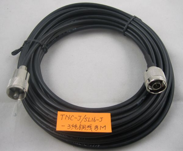 FMUSER -3 Kabel pengumpan TNC-J-SL8-J 16 meter