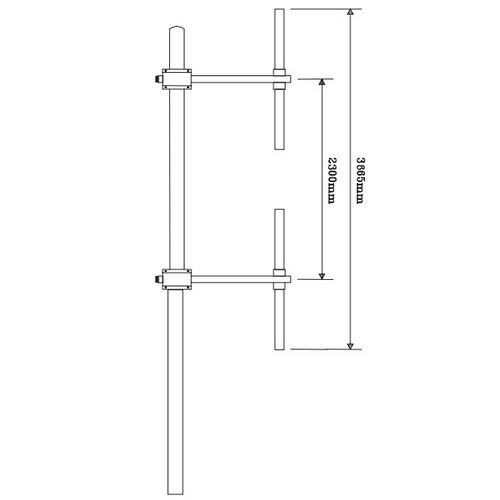 FMUSER FM-DW1 × 2 Dalawang bay dipole Antenna para sa 100w-3kw radio transmitter