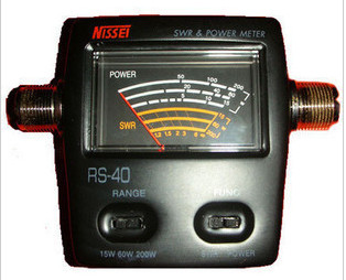 Taiwan NISSEI RS-40 VSWR SWR power meter meteran UHF VHF dua pita