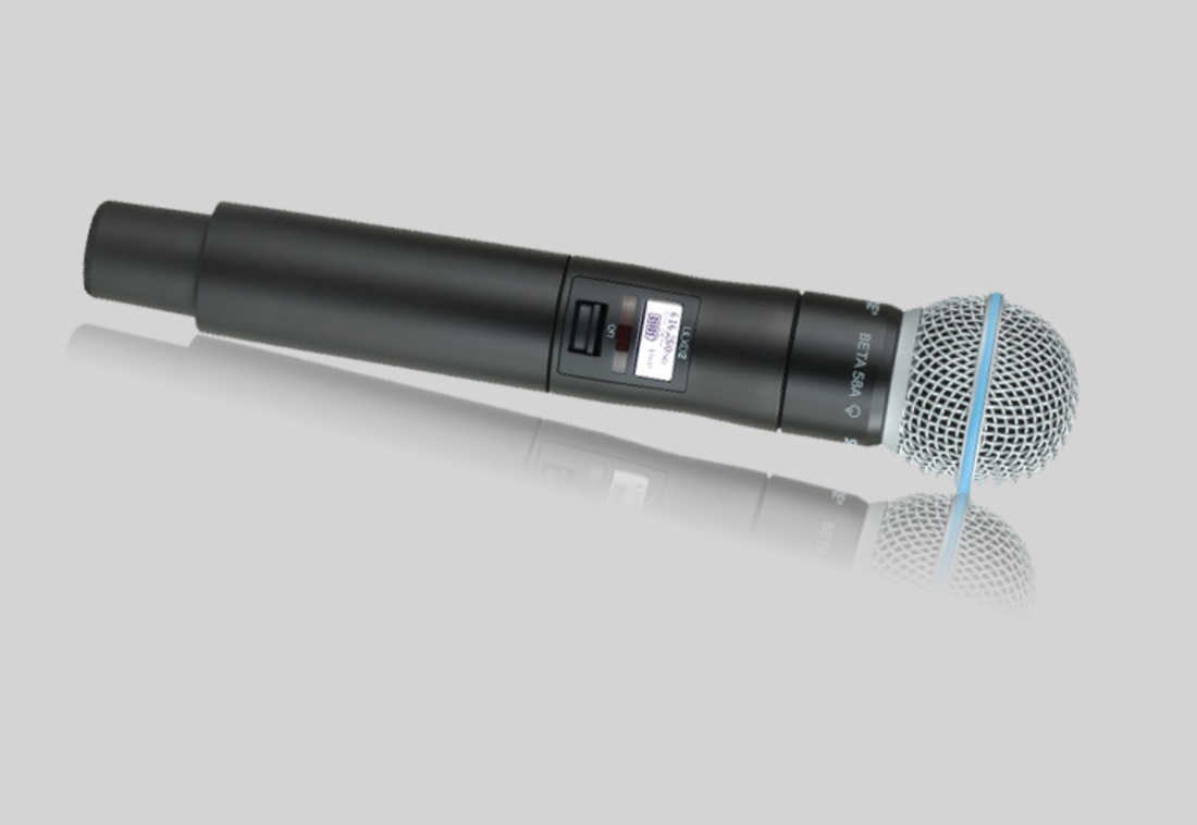 Beta58 opremljena ULXD2 ročni brezžični mikrofon oddajnik