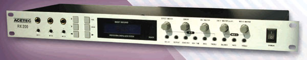 Processori OK ACETEC RX200 karaoke digitale professionale, effetti, pre-