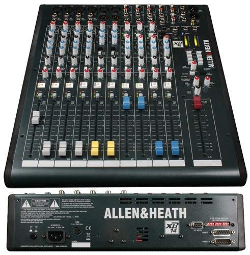 Britse Allen & Heath XB-14 radio-uitzending console