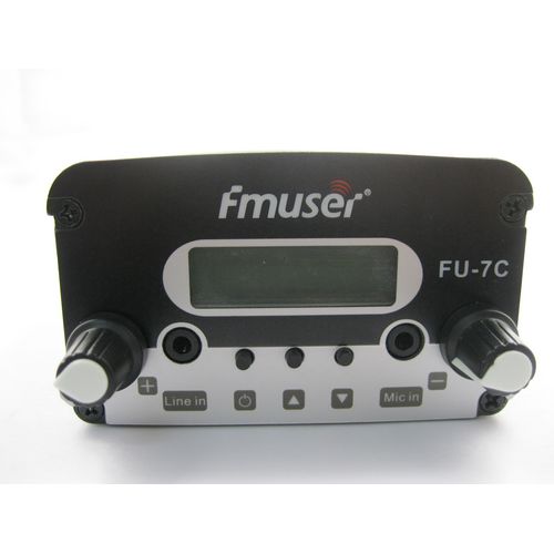 FMUSER 7W CZH-7C CZE-7C FU-7C FM სტერეო PLL სამაუწყებლო გადამცემი 76MHz-108MHz ფარავს 1KM-2.5KM