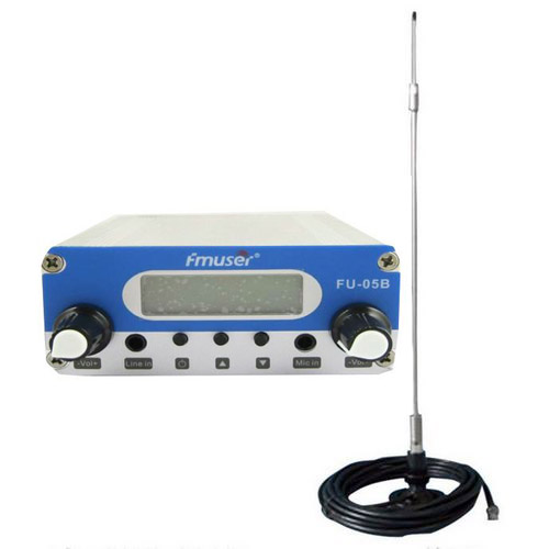 FMUSER 0.5W CZH-05B pll 87-108mhz fm გადამცემი სტერეო მიკროფონი + მანქანის საწოლის ანტენა + მანქანის სიგარეტის დენის ადაპტერი Car Mobil KIT