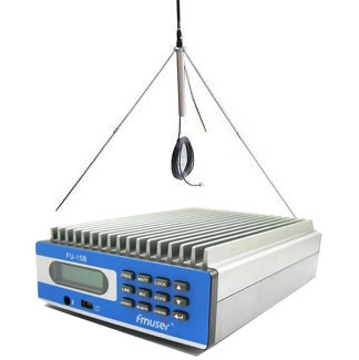 FMUSER 0W-15W PREMIUM SDA-15B CZE-15B FU-15B Professional PC Control FM oddajnik brezplačna dostava + GP100 1/4 valovna antena + pokrov kompleta 2KM-4KM