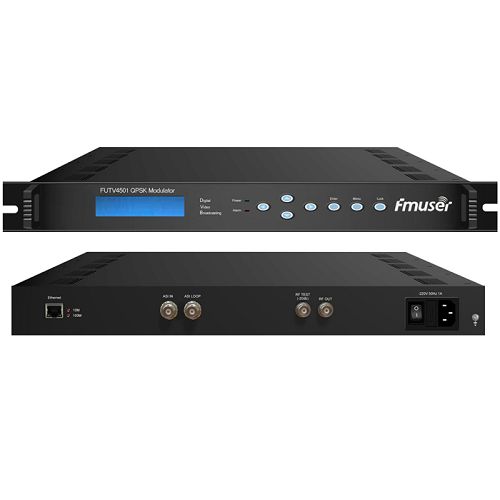 מאפנן FMUSER FUTV4501 QPSK (ב, אסי RF החוצה), שירותים אינטראקטיביים, חדשות התכנסות ויישומים לשידור בפס רחב בלווין אחרים