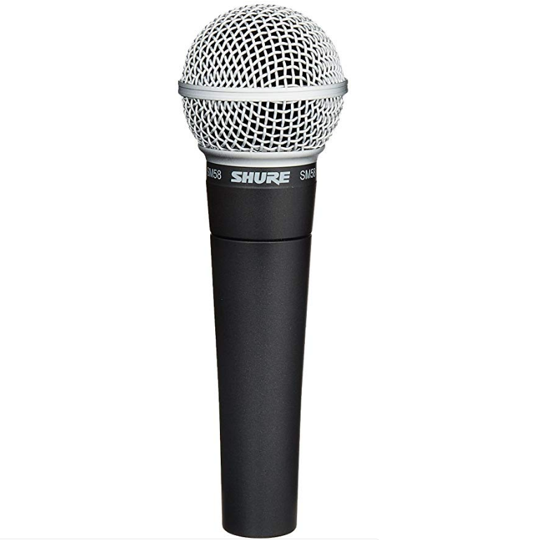 Microphone vocal dynamique Shure SM58 pour salle Studio On Air