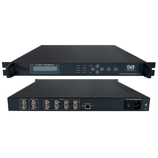 FMUSER FC-3201 TS Multiplexer (8 ASI IN และ ASI OUT)