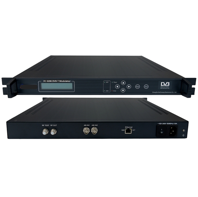FMUSER FC-5206 DVB-T -modulaattori (ASI IN, DVB-T RF)