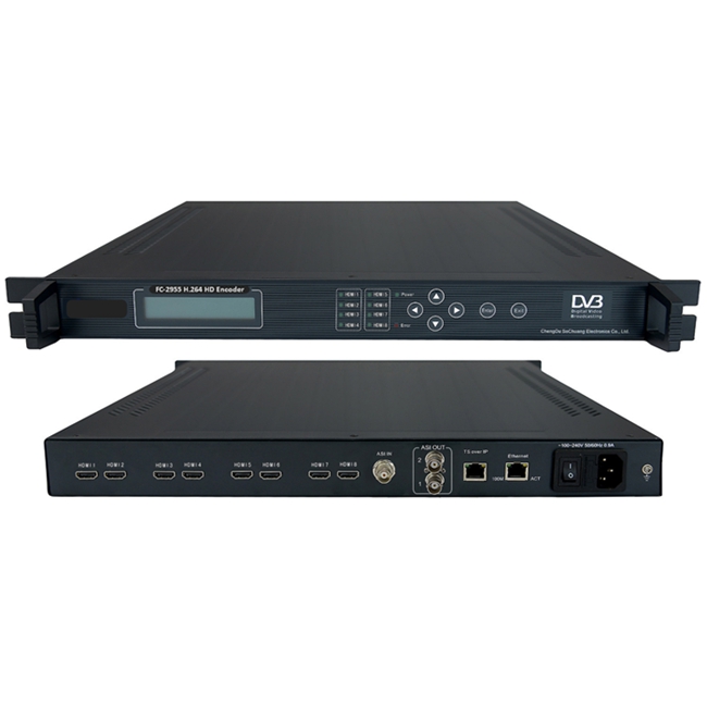 FMUSER FC-2955 Canali 8 H.264 Encoder video HDMI per Hotel IPTV