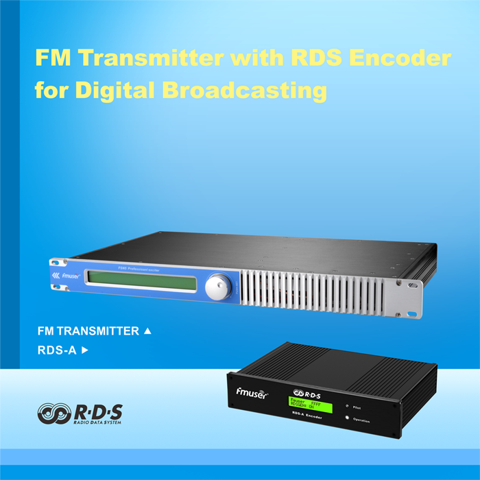 FMUSER 30W FM გადამცემი RDS Encoder- ით RDS ინტელექტუალური მისამართული მაუწყებლობისთვის