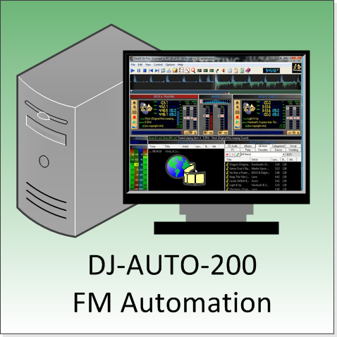 FMUSER DJ-AUTO-200 FM Audio outomatiese uitsaaistelsel werkstasie vir radiostasie in lugkamer