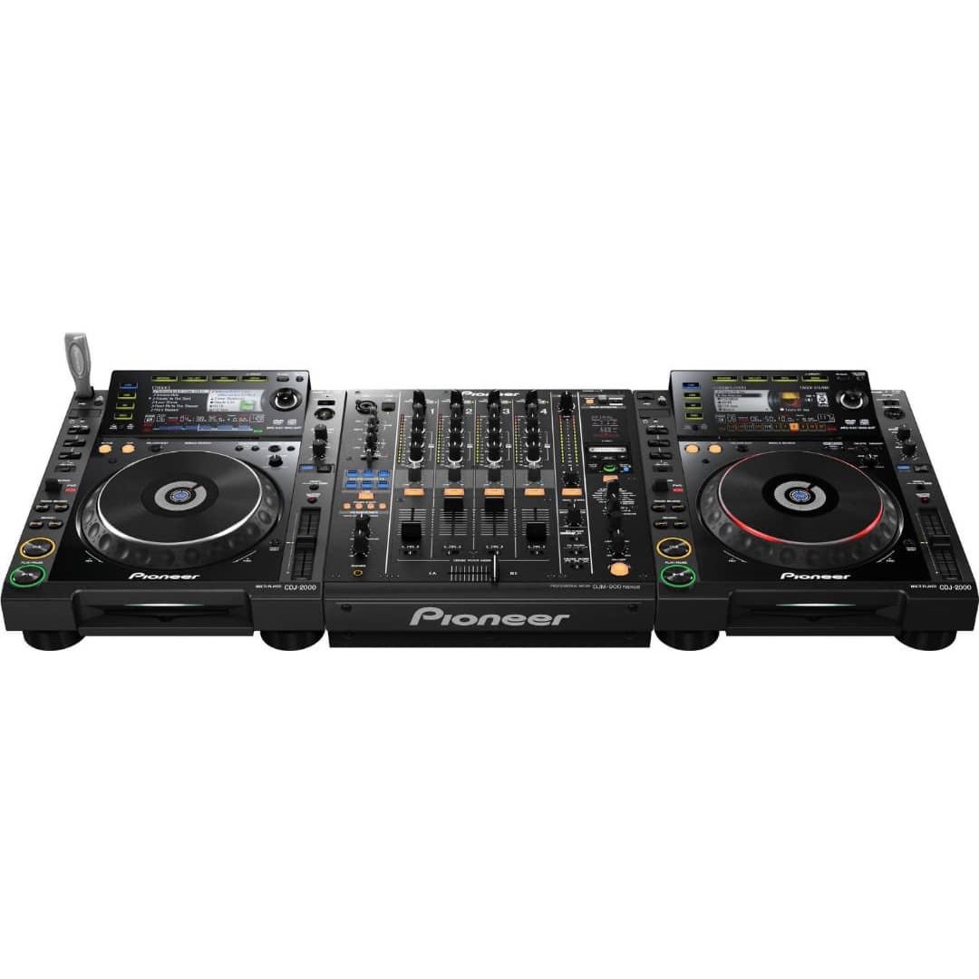 Pioneer CDJ-2000NXS2 + DJM-900NXS2 Mixer X2 Professional DJ Mixer Set -assen