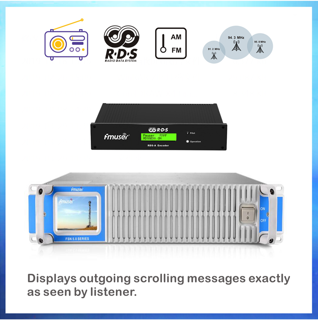 FMUSER 1500W FM-sender med RDS-kode for RDS Intelligent adresserbar kringkasting