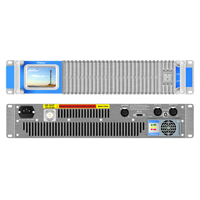 FMUSER FSN-2000T 2000W 2KW FM Transmitter Compact 2U Daqs ta 'Stat Solidu Bil-Touch Screen