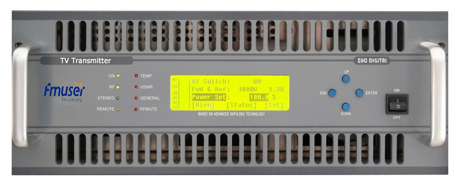 1 kW: n analoginen VHF UHF -TV -lähetin