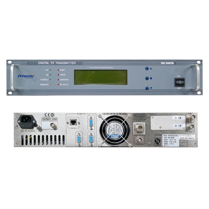 Transmisor analóxico VHF UHF UHF FMUSER FU-518A 50W para canle de estación de televisión