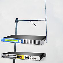 FMUSER Trasmettitore FM 50 W per stazione radio FM Broadcast FSN-50B + 1/2 onda dipolo KIT antenna