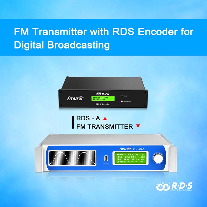 Pemancar Stesen Radio FMUSER RDS 1000W FM Dengan Antaramuka Input Audio USB