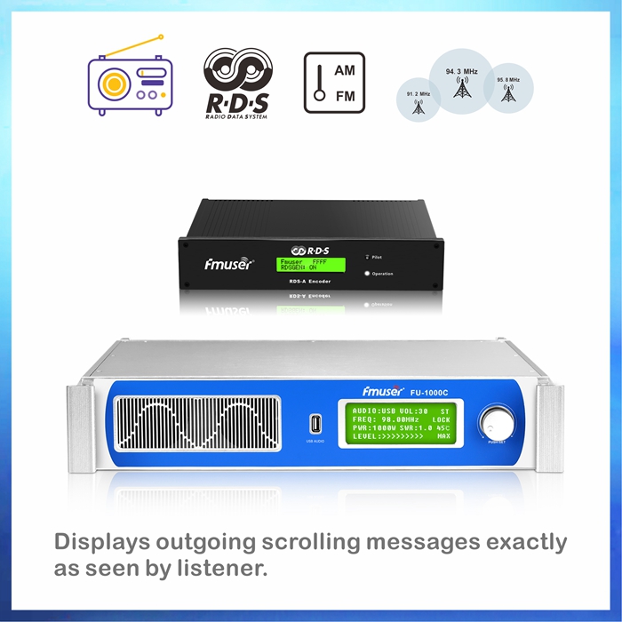 فرستنده FMUSER RDS 1000 وات FM برای فروش + آنتن دیپل + کیت کابل هم محور 30 ​​میلی متر