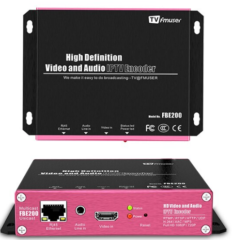 FMUSER H.264 Definizzjoni Għolja HD IPTV Streaming encoder -FBE200-H.264-LAN