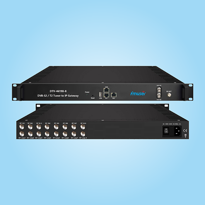 DTV-4619B-8 (DVB-S2 T2) Tuner sa IP Gateway
