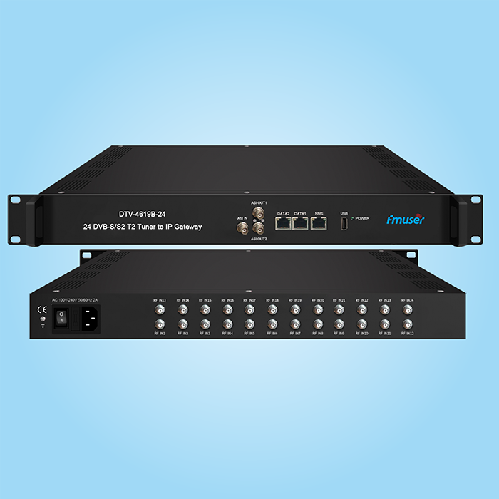 DTV-4619B-24 (DVB-S2 T2) Tuner sa IP Gateway