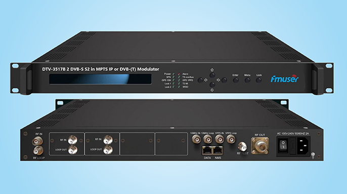 DTV-3517B 2 DVB-S S2 MPTS IP- tai DVB-(T)-modulaattorissa