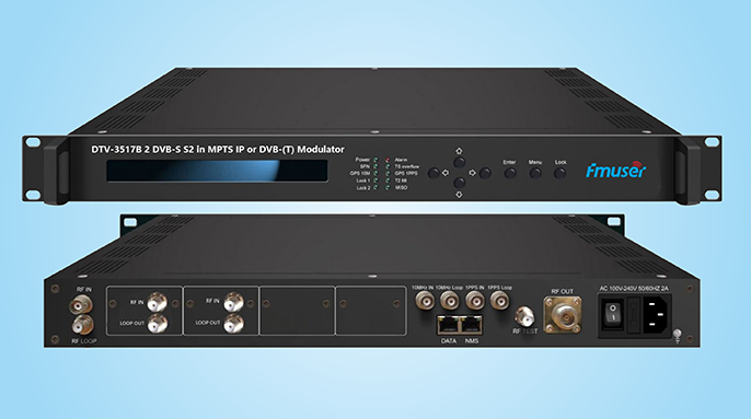 DTV-3517B 2 DVB-S S2 in MPTS IP or DVB-(T) Modulator