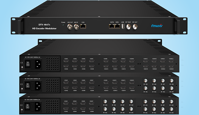 Input HDMI 8 saluran Pengeditan output RF QAM (DVB-C) 4 saluran dan penalaan mesin semua-dalam-satu