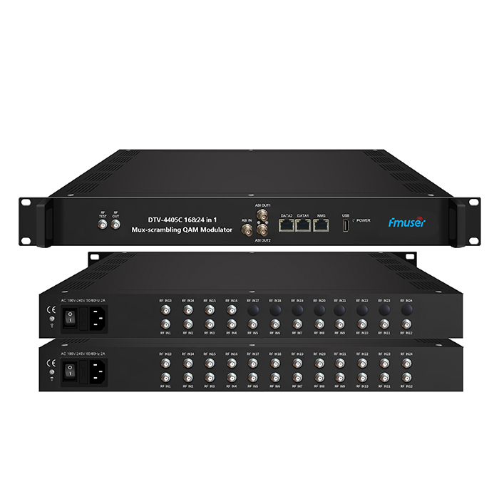 DTV-4405C 16 ja 24 in 1 Mux-sekoitus QAM-modulaattori