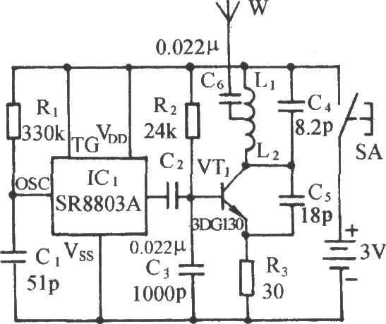 Mini Wireless monitoring FM (FM) transmitter circuit