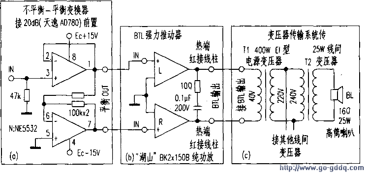 Hi-Fi amplifier and pre-production of  mini wire broadcasting radio system