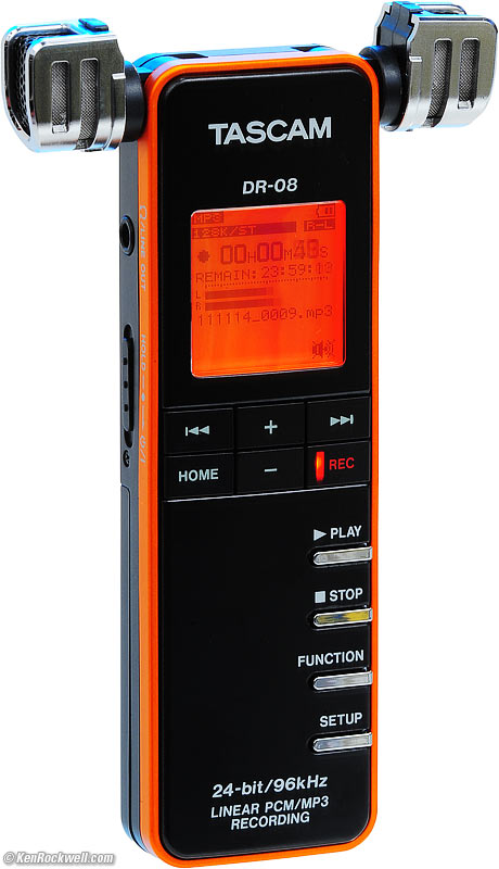 Tascam DR-08 portable recorder launch