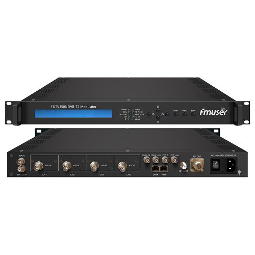 FMUSER FUTV3506 DVB-T2 modulator (2*ASI in,1* IP out,QPSK/16QAM/64QAM/256QAM )with network system