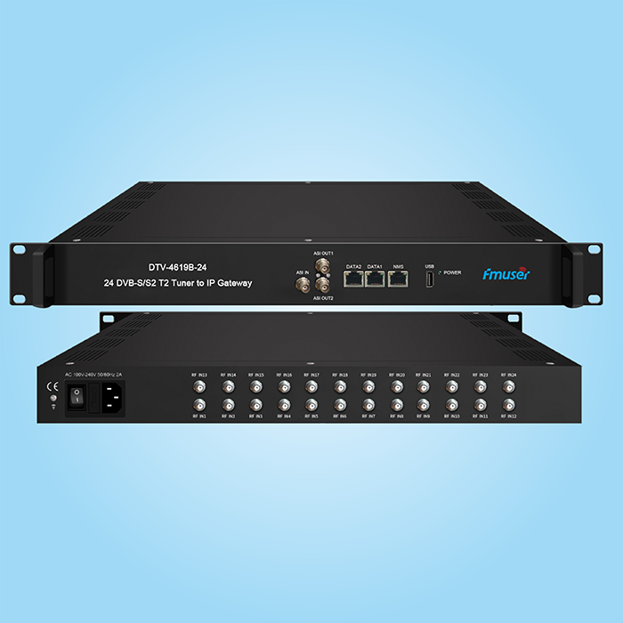 DTV-4619B-24 (DVB-S2 T2) Tuner to IP Gateway